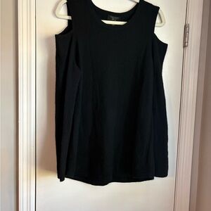 Charter Club Black Cashmere Open Shoulder Sweater